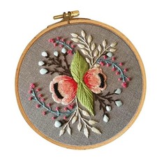 Kit de broderie à motif floral pour débutants, point de croix, aiguille,
