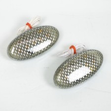 Clignotant œil de chat carbone à LED pour auto moto scooter quad feu décoratif