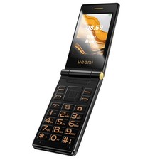 Avizar Téléphone à clapet Double écran externe et interne Double SIM Argent