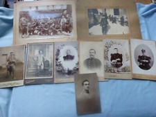 Lot 9 Photos Anciennes Cabinet Photographe militaire uniforme costume armées