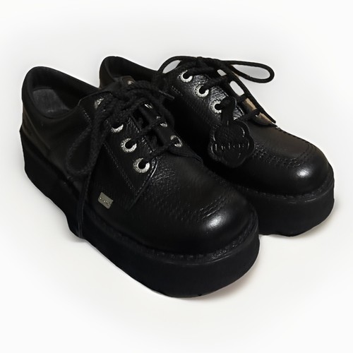 Kickers low stack - low, leather