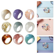  9 Pcs Resin Ring for Party