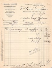 1931 MEUBLES ET MARBRES VEUVE LOUIS GAUTHIER A SAINT PANTALEON LES AUTUN - M.