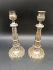 Ancienne Paire Bougeoir Bronze