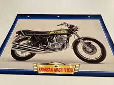 Kawasaki 750 Mach IV H2B 1974 H2 B fiche carte moto passion collection Atlas