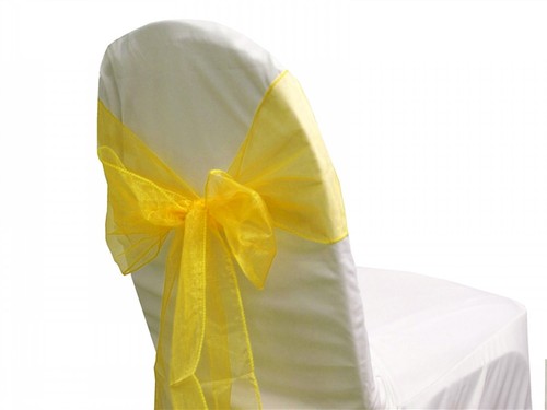 Chair bow organza sashes - bow,