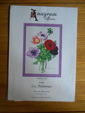 Grille Point de Croix Originale Anagram : Les Anémones ref. A983