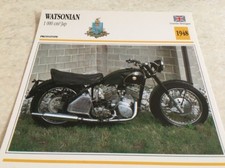Carte moto Wastonian 1000 cm3 Jap proto 1948  collection Atlas motorbike UK