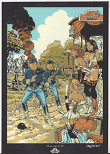 MEYNET - HOMMAGE LES TUNIQUES BLEUES de LAMBIL (bn) (SERIGRAPHIE N°/Signé) NEUF