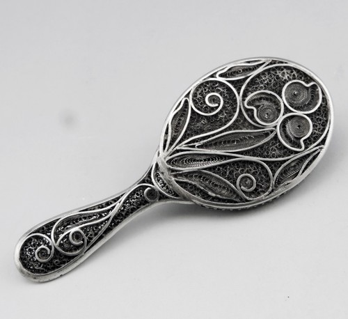 Ancien miroir main - main, monture