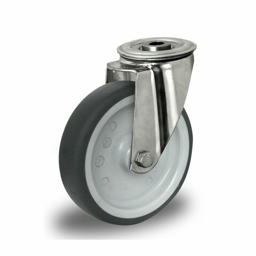 Roulettes inox 125mm - roulettes,