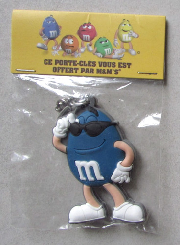 Porte clef caoutchouc bleu