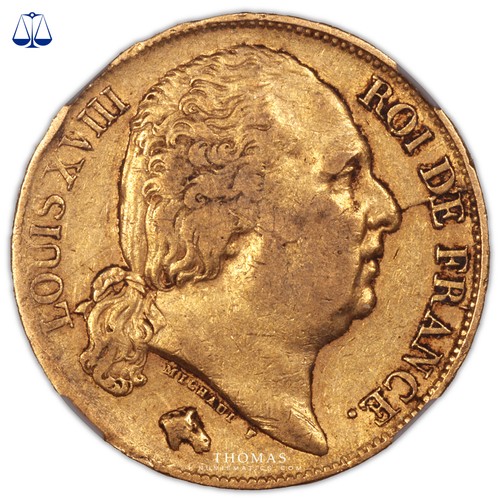 Louis xviii francs or - xviii,