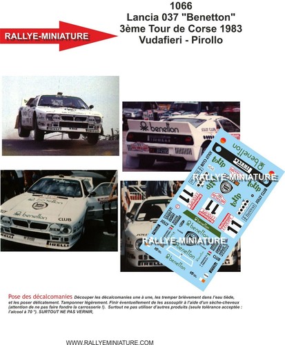 Decals ref 1066 lancia - 1/24,