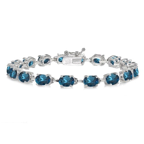 Argent sterling topaze bleu - argent,