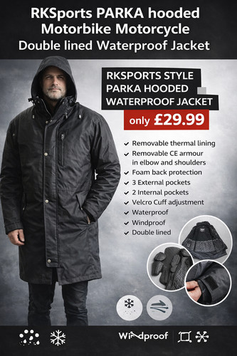 Rksports parka capuche moto - À,