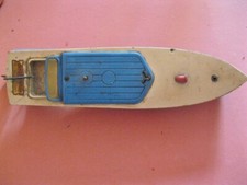 Ancien bateau canot de bassin Hornby meccano pegase old boat toy
