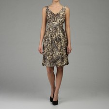 Lafayette 148 Flou Robe Imprimé Léopard (Taille 10)