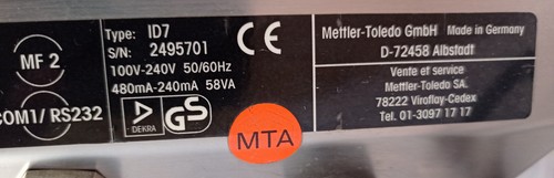 Mettler toledo id7 - mettler, afficheur