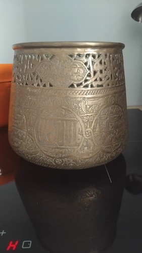 Pot art islamique laiton - pot,