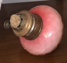 Ancienne toupie lampe a pétrole pour piano cristal doublé Baccarat