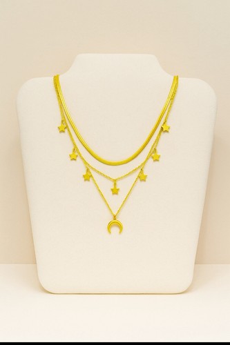 Collier rangs lune et - rangs,