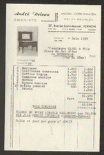 VERNON (27) EBENISTERIE / EBENISTE de PETITS MEUBLES "André DELEAU" en 1959