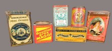 Lot 6 boites publicitaires en