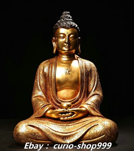 Tibet copper gold lotus - 12.2",