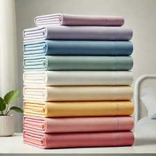 LOT DE 6 DRAPS HOUSSE -100%