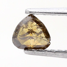 0,50Ct 5,7Mm Diamant Poire Jaune Fancy Diamant Naturel "Vidéo Hd"