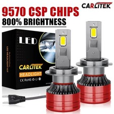 KIT 2x AMPOULES LED H7 LED CSP 9570 300W 30000LM 6000K BLANC IP68 AUTO MOTO