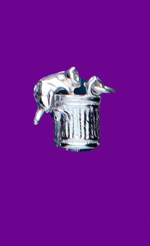 Pendentif chat poubelle en - pendentif,