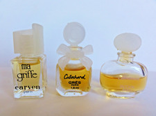 lot de 3 miniatures de parfum vintage dont Cabochard