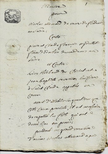1803 mémoire port chiriat - port, de