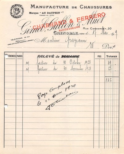 1929 manufacture chaussures - de,