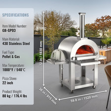 VEVOR Four À Pizza Extérieur