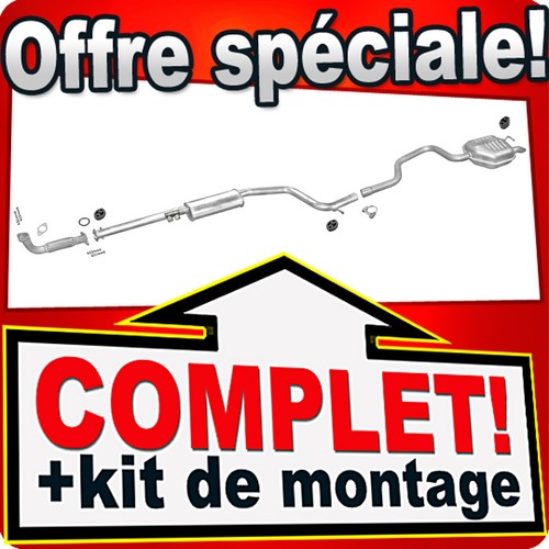 Ligne pot échappement - pot, d'échappement
