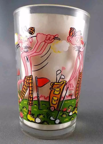 Panthère rose verre à - -,