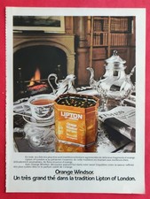 Publicité de presse: Boisson Thé Orange Windstor de LIPTON Of London  1982