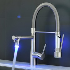 Robinet cuisine led doré - cuisine,