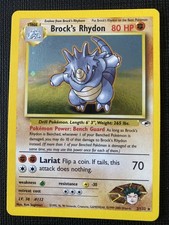 BROCK’S RHYDON HOLO - POKÉMON 2/132 GYM HEROES ENGLISH