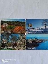Lot de 4 Cartes Téléphoniques Vintage Au Fil des Saisons
