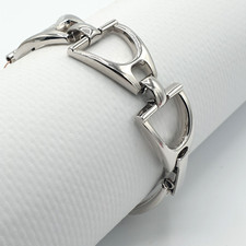 Bracelet Montre Vintage Argenté 17mm/16.5cm Acier inoxydable NEUF Watch Strap 