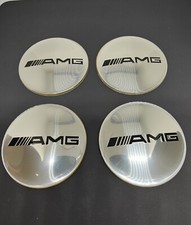 4 Stickers Chrome Centre de Roue Moyeu wheel cap AMG 65mm