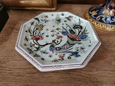 Coupe à gâteau (basse) Faïence de GIEN XIX° A LA CORNE D'ABONDANCE