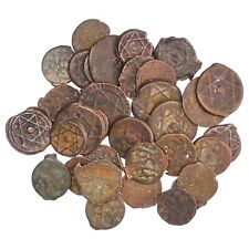 Maroc - Lot de 34 fals bronze - à étudier - pièces de monnaies marocaines