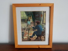 ANCIEN TABLEAU Huile sur Toile  Artiste Peintre  Signé Daté WALLERAND MARC 1972