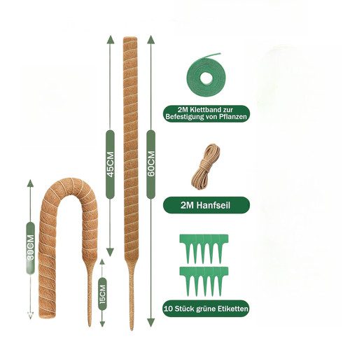 Batons coco naturelle - coco, 2m