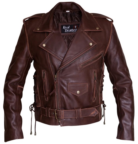 Blouson cuir véritable - , moto